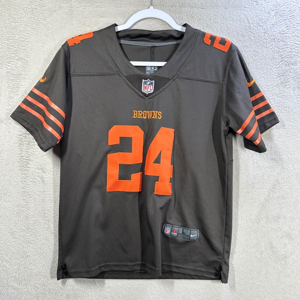 Nike Cleveland Browns Nick Chubb 24 Jersey Youth Large 14/16 Brown NFL On Field